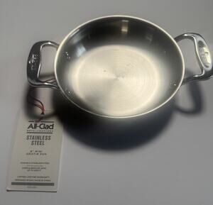 All-Clad Stainless Steel 6” Mini Gratin Pan 15cm Dual Handle NWT